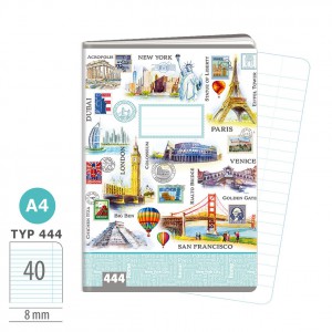 F&uuml;zet ARGUS A4 vonalas 40lap V&aacute;rosok  1582-0431