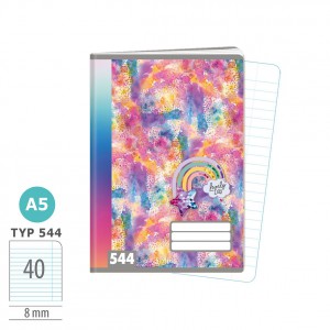 F&uuml;zet ARGUS A5 40 lapos vonalas Rainbow Ella 1592-0427