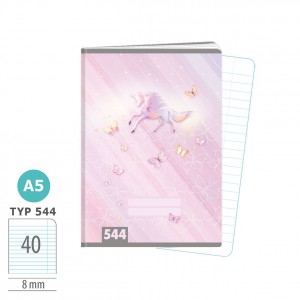 F&uuml;zet ARGUS A5 40 lapos vonalas Unikornis 1592-0427