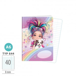 F&uuml;zet ARGUS A6 40 lapos Rainbow Ella  1598-0426-1