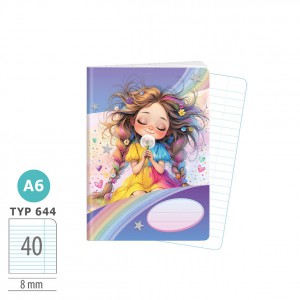 F&uuml;zet ARGUS A6 40 lapos Rainbow Ella  1598-0426-2