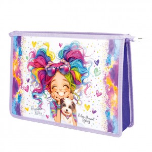 Irattart&oacute; zippes ARGUS A4+ 33x23x8 cm Notebooktart&oacute; Rainbow Ella 1668-0426