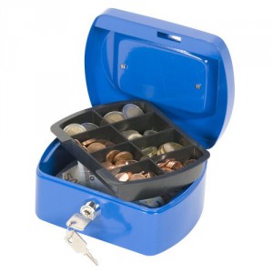 P&eacute;nzkazetta f&eacute;m Q-ConnectWEDO  B5 255x200x85mm k&eacute;k