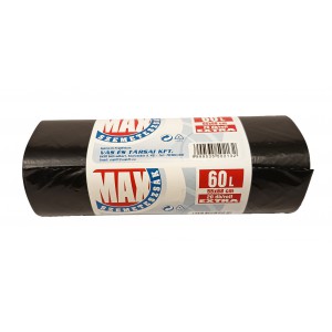 Szemeteszs&aacute;k MAX extra 55x68 14mikr. 60L fekete 20dbtek