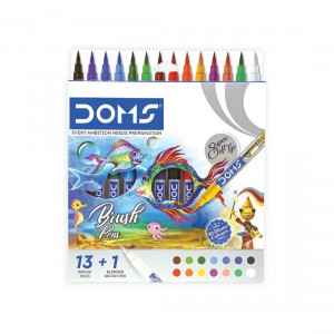 Rost ecsetir&oacute;n 14klt DOMS v&iacute;zb&aacute;zis&uacute; 12 &eacute;l&eacute;nk sz&iacute;n+1 ez&uuml;st+1 sz&iacute;nkeverő toll, bliszteren N80617