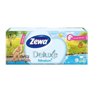 Papírzsebkendő ZEWA Deluxe 90db-os 3 rétegű Limited Edition Adventure