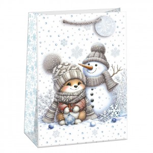 D&iacute;sztasak Argus 47x70x20cm T8 Maxi kar&aacute;csonyi H&oacute;ember cuki &aacute;llatk&aacute;val 0899-0473