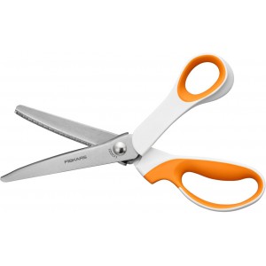 Olló FISKARS cikk-cakk 24,2cm  SoftGrip  IF1070024  fehér sárga