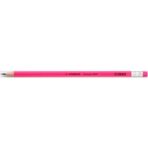 Grafit ceruza STABILO neon rózsa radíros 4907