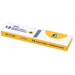 Grafit ceruza ADEL Basic kerek szürke test HB 2061112000