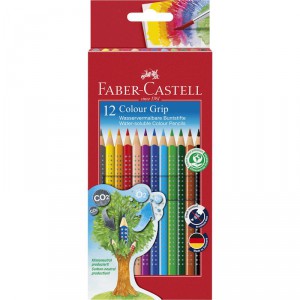 Színes ceruza 12klt FABER-CASTELL Grip gumi pöttyös  112412