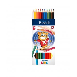 Színes ceruza készlet12 CREATIVE KIDS  hajlékony
