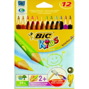 Színes ceruza készlet12 BIC KIDS EVOLUTION háromszög hajlékony 9735