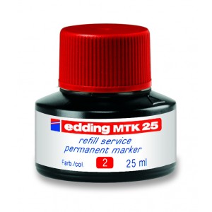 Utántöltő tinta EDDING markerhez perm. MTK25 25ml Piros