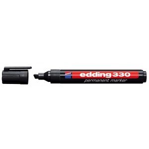 Marker EDDING 330 vágott végű 1-5mm Fekete
