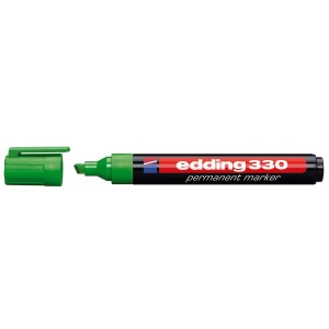 Marker EDDING 330 vágott végű 1-5mm Zöld