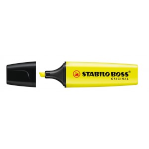 Szövegkiemelő STABILO Boss 7024 vágott végű 2-5mm   citromsárga