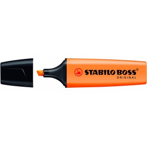 Szövegkiemelő STABILO Boss 7054 vágott végű 2-5mm   narancssárga