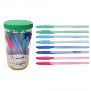 Golyóstoll FLEXOFFICE Candee vegyes tolltest kék tinta 50dbdob  FO-027