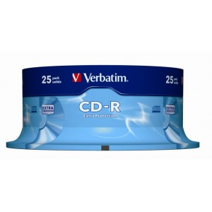CD-R VERBATIM 700MB 80min hengerben 25db 52x  CDV7052B25DL
