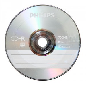 CD-R80 Philips írható      700MB 52x papír borítékban