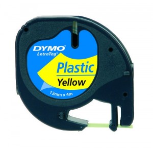 Betűnyomó szalag DYMO LETRATAG 12mm x 4m műanyag 59423   sárga